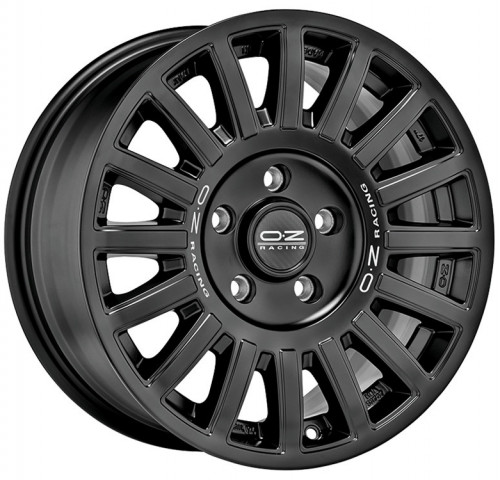 Oz Rallyraid Mattblack+silverletter